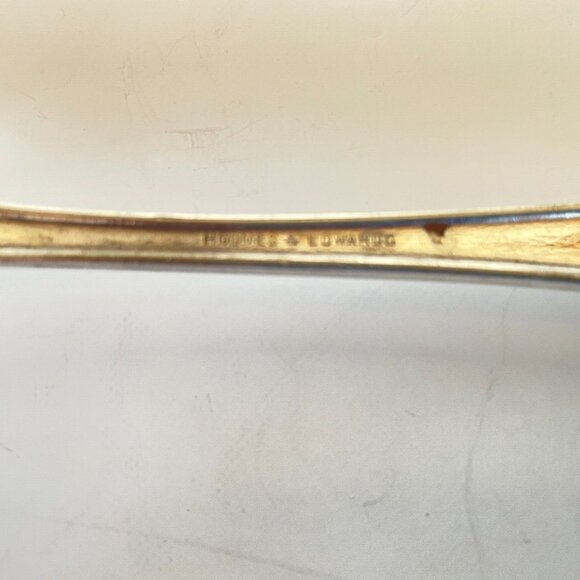 Antique 1915 De Sancy-Roseland Silverplate Meat Fork 8" Holmes & Edwards IS - Picture 6 of 7